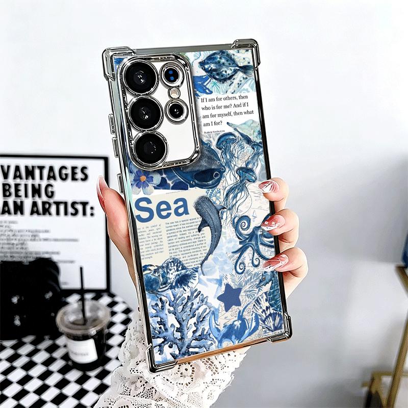 

Морская звезда Медуза Черепаха Акула Мягкий чехол для телефона Samsung Galaxy S26 Ultra S25 Edge S24 FE S23 Plus S22 S21 + S20 Покрытие Противо Samsung S23 FE