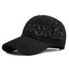 Women Hollow Crochet Baseball Cap, Breathable Knitted Sun Hat, Summer Outdoor UV Protection Trucker Cap Extended brim