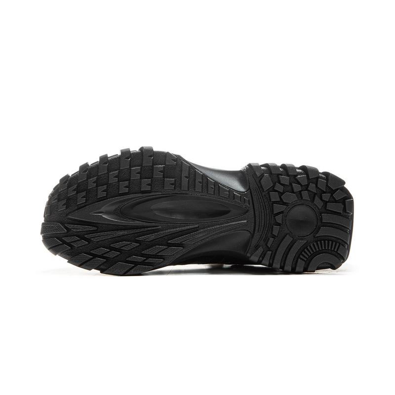 New LiNing CF Tracing Anti Slip Wear Resistant Low Top Outdoor Shoes Unisex Black White AHCU058-1