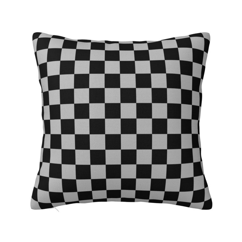 Black And Green Checkered Cushion Cover xcm Polyester Soft Geometric Plaid Throw Pillow Case For Sofa Home Decor Pillowslip