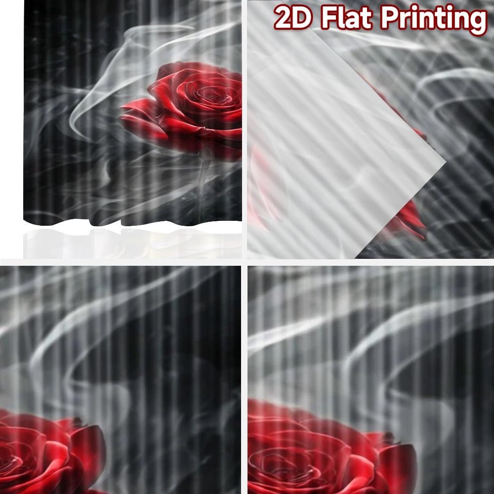 2D flat printing 2pcs Curtain Window Curtains Mystical Red Rose Digital Printed Polyester Drapes Family Party Use for Living