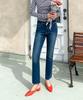 Ppaeppae Big Size Bonded Fleece Cut-Off Bootcut Jeans