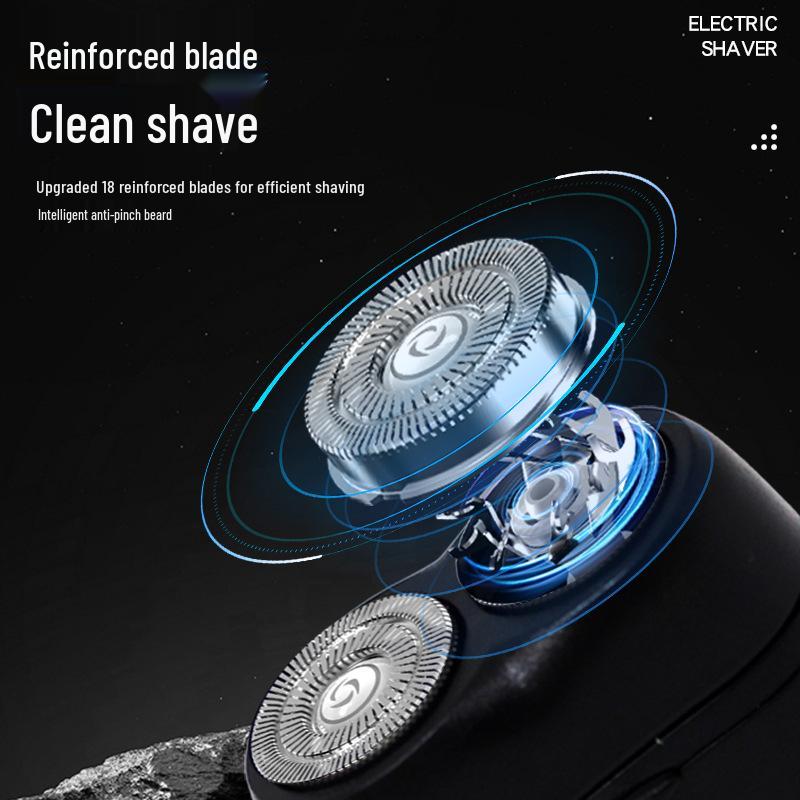 Dual-Head Electric Rechargeable Men's Floating Beard Shaver