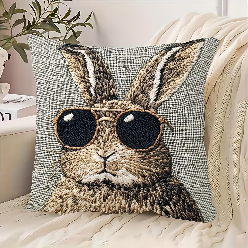 Unique 2D Printed Double-sided Printed Pillow Cover Short Plush Suitable Living Rooms Bedrooms Sofas Throw Cushion Cover