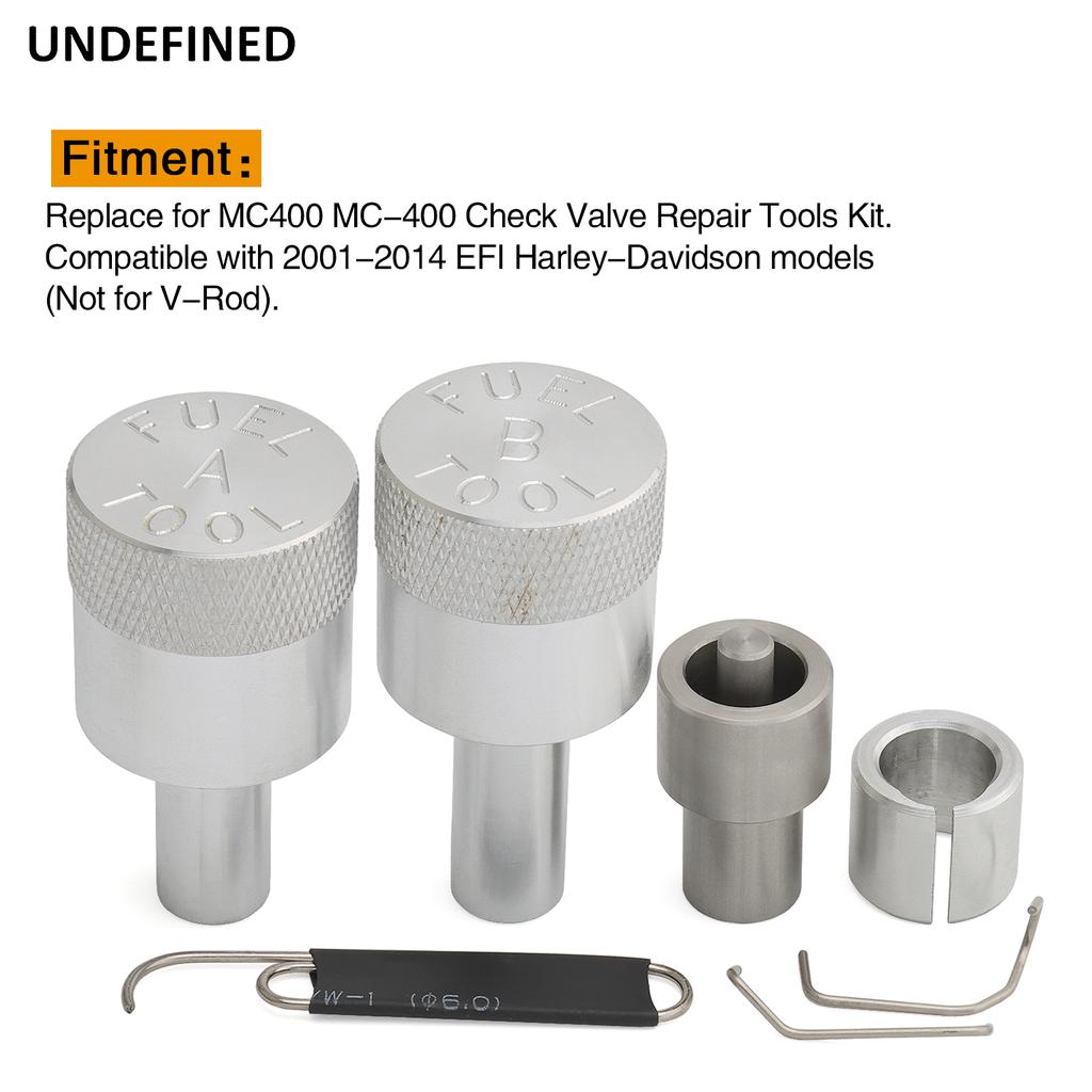MC400 Fuel Tool Fuel Check Valve Rebuild Kit for 2001-2014 EFI Harley Steel