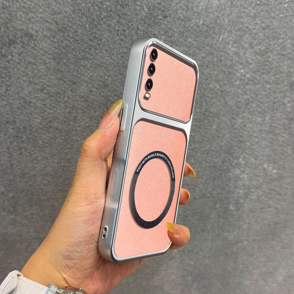 Upgraded Big Lens Protection Case for Vivo Y20s G,Y20i 2021,Y20,Y12s 2021,Y12A Luxury Leather Casing with Magnetic Ring