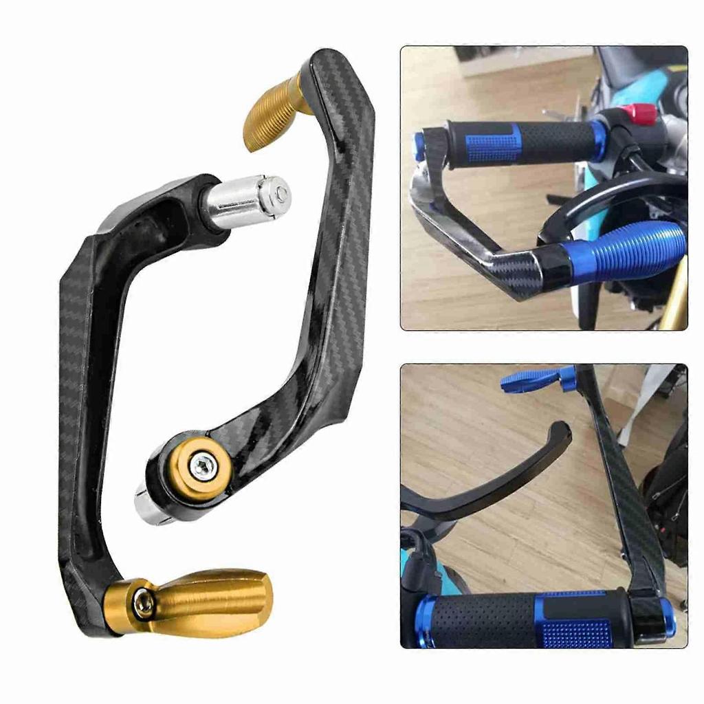 7/8inch Universal Aluminum Alloy Motorcycle Handlebar Brake Protector (Gold)