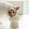 Slanted/Flat Mouth Pet High Foot Bowl Ceramic Dog Food Feeding Basin Cat Bowl  Neck Protection
