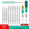 C210 C245 Soldering Iron Tip Universal T245 Handle Suitable for Soldering Station Mobile Phone Motherboard Repair Professional Tools