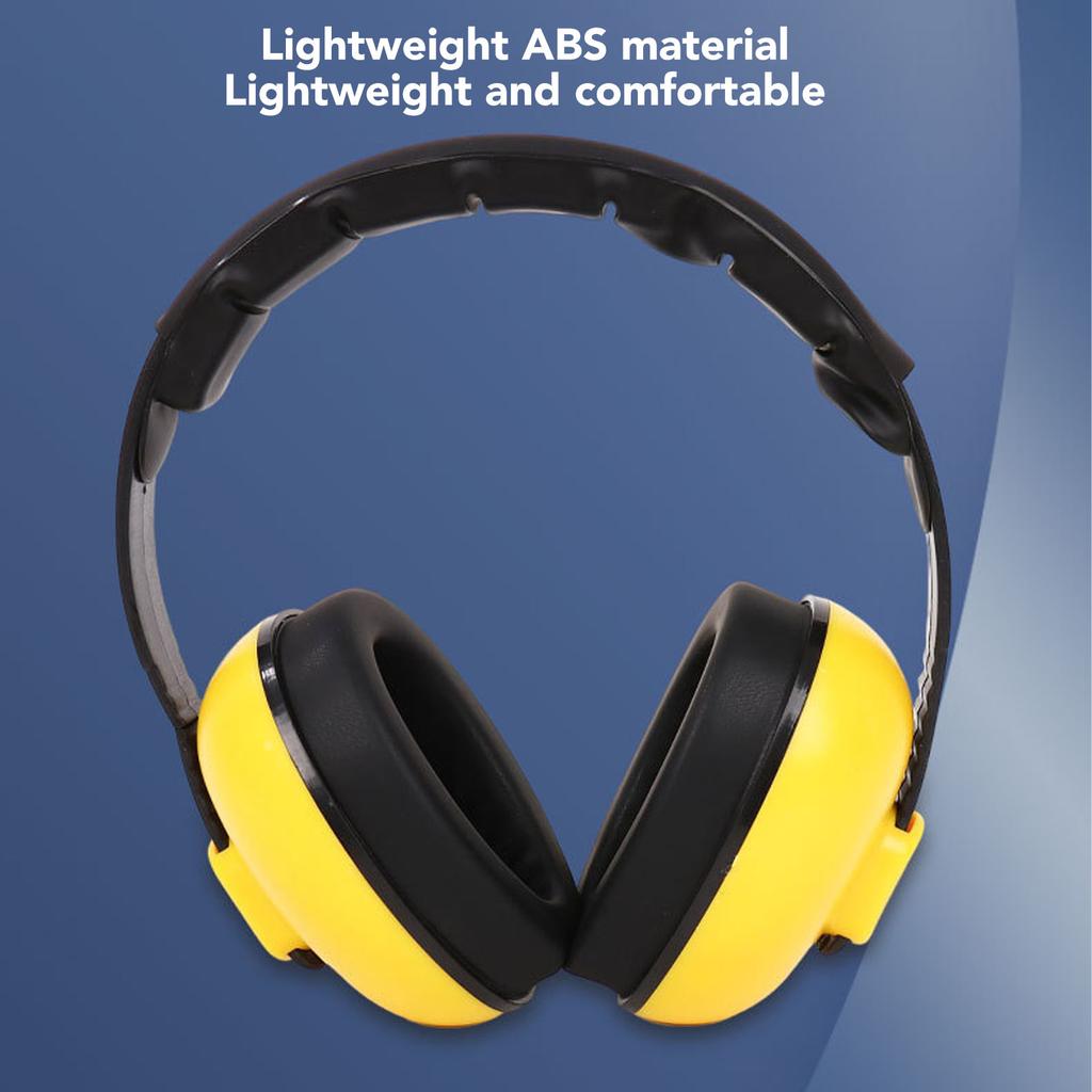 Earmuffs Noise Reduction Sound Blocking Hearing Protection Comfortable Wearing Ear Muffs NRR 31DB Yellow for Children 0 to 3 Years Old