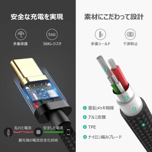 UGREEN Type C Cable USB Fast Charging Quick Charge 3.0 Cable Heavy Duty Nylon Braid Tested to Bend Over 10,000 Times Android Charging Cord Compatible