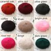 French Baggy Winter Warm Flat Cap Hat Felt Berets Wool Beret Cap Autumn Beret Hat