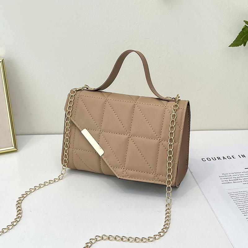

Fashion small bag women s summer new shoulder messenger bag texture is now popular portable small square bag women хаки