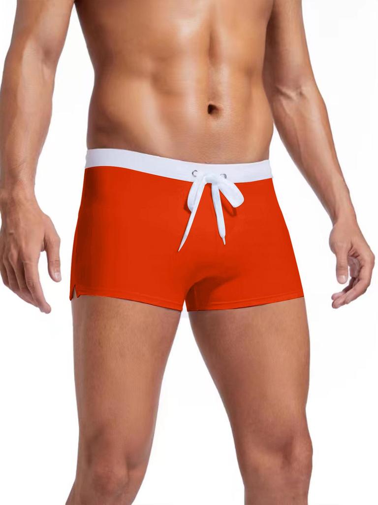 2026 Men's Solid Color Anti-See-Through Quick-Drying Sports Shorts with Drawstring