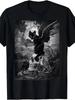 Evil Cat Bat Skull Gothic Witch Halloween Graphic Tee Unisex Cotton