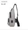Men's Multi-layer Crossbody Chest Bag with USB Data Cable for Outdoor Carry-ons
