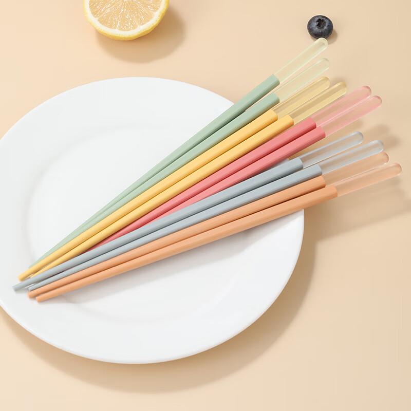 KOBACH Fruit Ice Colorful Alloy Chopsticks