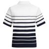 Navigare Women's Striped Knit Polo Shirt