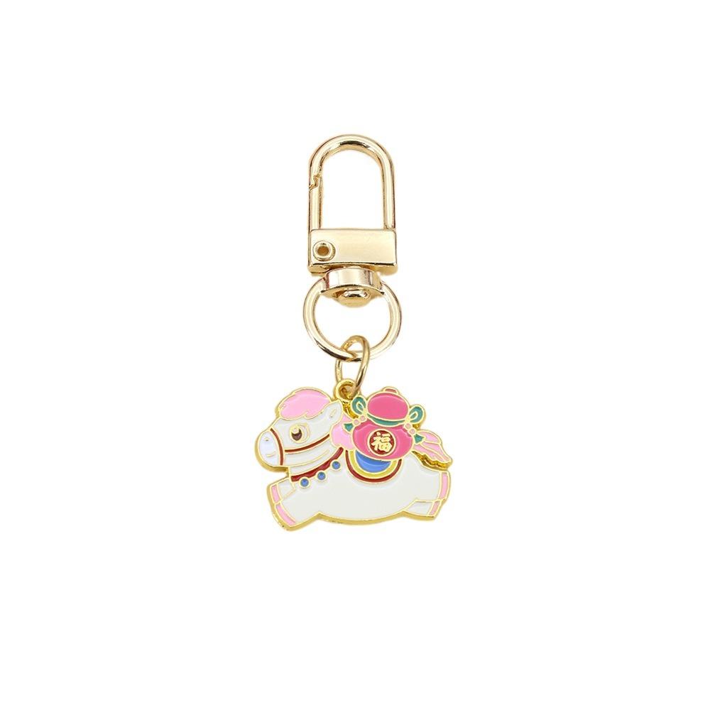 Cartoon Style Zodiac Pony Pendant Bag Hanging Charms Year Horse Lucky Mascot  Accessory
