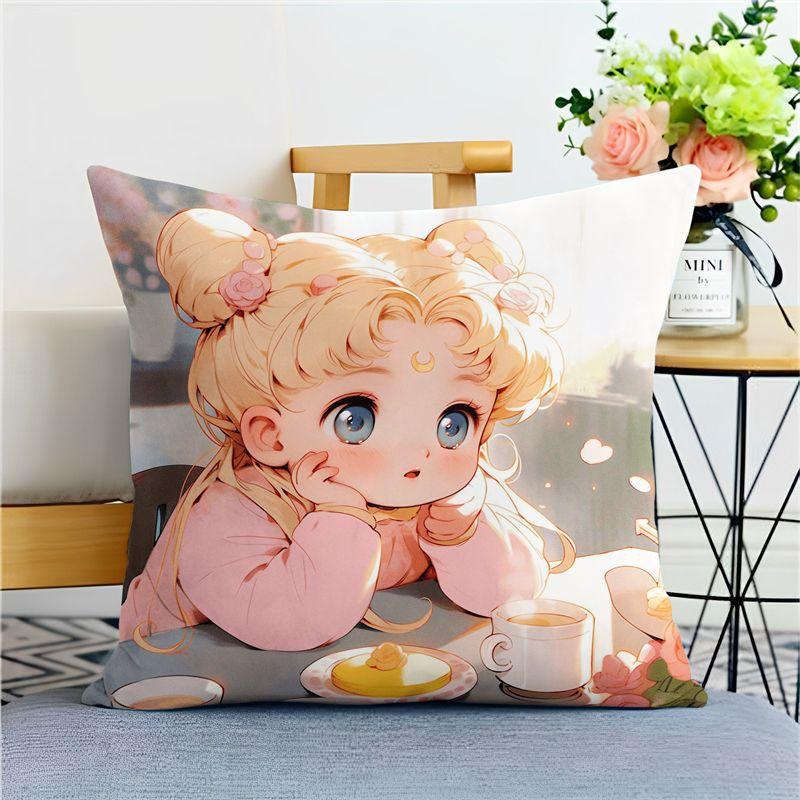 Cartoon Pillow, Pink and Cute, Ice Moon Hare Animation Peripheral Room Sofa Decorative Pillow