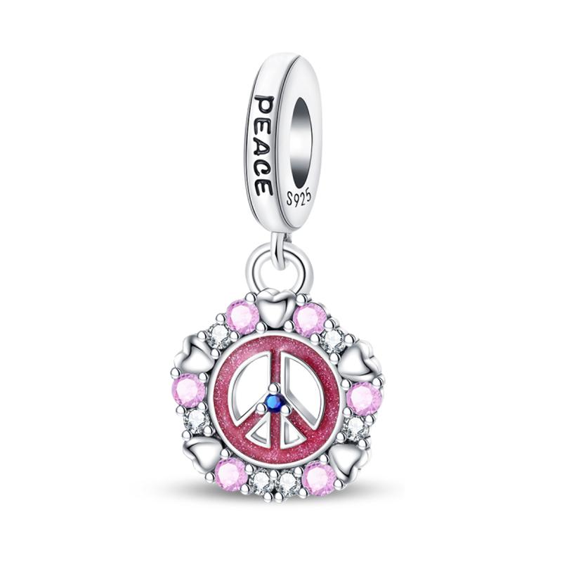 Copper Peace Dove Olive Branch Angel Love And Peace Best Wishes Charms Beads Fit Pan Original Bracelets Diy Fine Jewelry