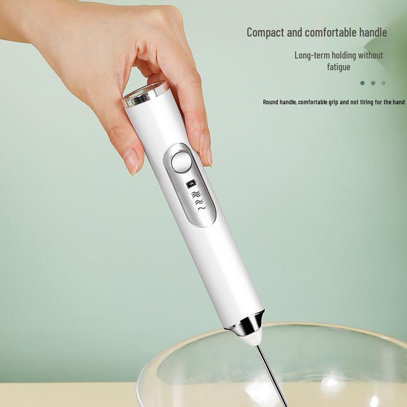 Wiederaufladbarer Elektrischer Milchaufschäumer & Eierrührer - Kabelloser Mixer für Kaffee & Proteinshakes