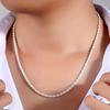 Gedrehte Seilkette: Modische 925er Silber-Plattierte Kette für Damen & Herren, High-End Hip-Hop Stil