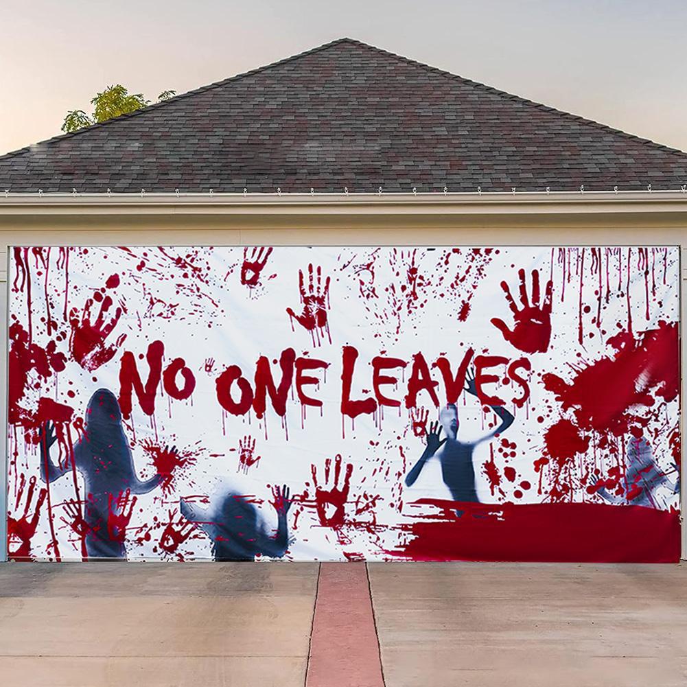 Large Hanging Backdrop Garage Door Cover Halloween Garage Door Decorations Cover Banner Halloween Garage Door Cover Decorations