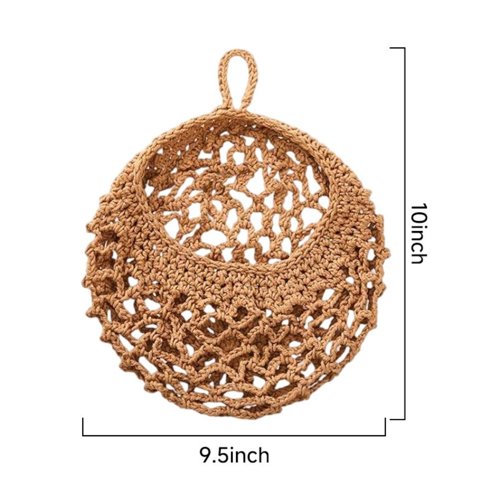 Cotton Rope Fruit Storage Basket Hand Woven Vegetable Storage Basket  Home Storage