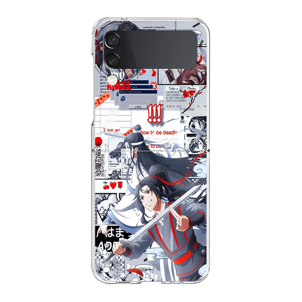 Anime Mo Dao Zu Shi Wei Wuxian Clear Phone Case For Samsung Galaxy Z Flip 4 Thin High Hard Shell on For Galaxy Z Flip 3 5G Cover