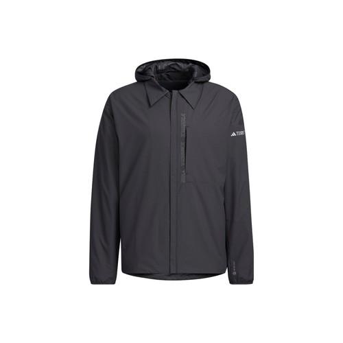 adidas Solid Color Three-Stripe Outdoor Sports Hooded Jacket Men s Black XL чёрный