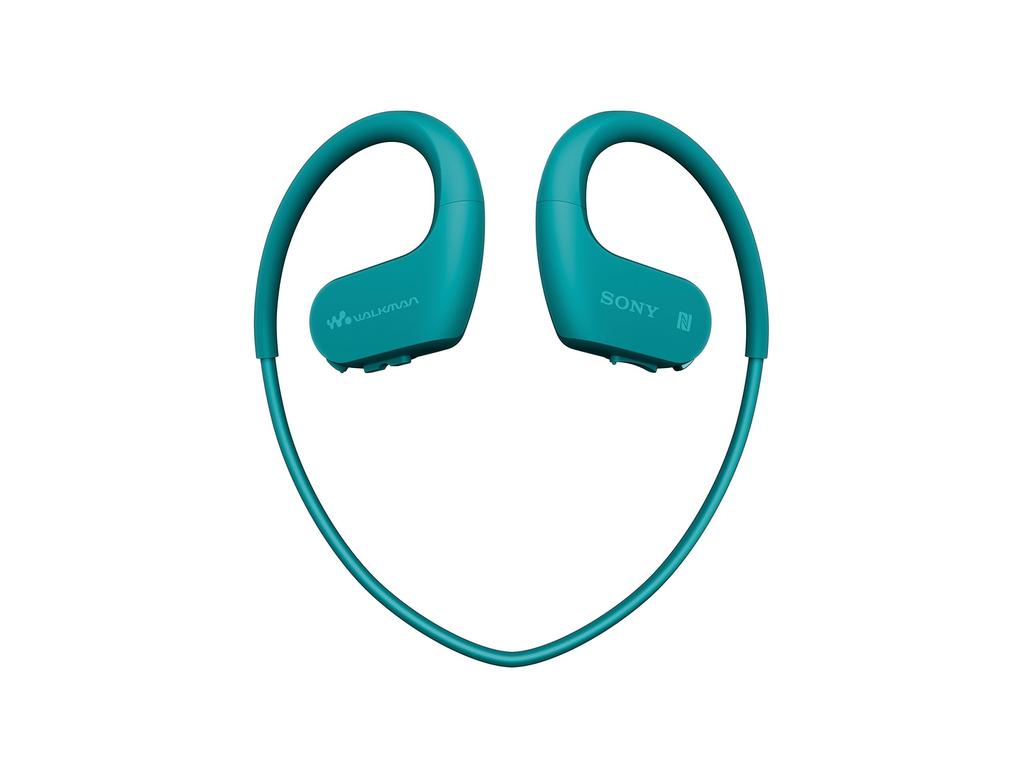 Sony Walkman řady W s integrovaným 4GB sportovním MP3 přehrávačem s odolností proti chladu a teplu a okolním zvukem Modrá sluchátka NW-WS623 Bluetooth, Vodotěsná,