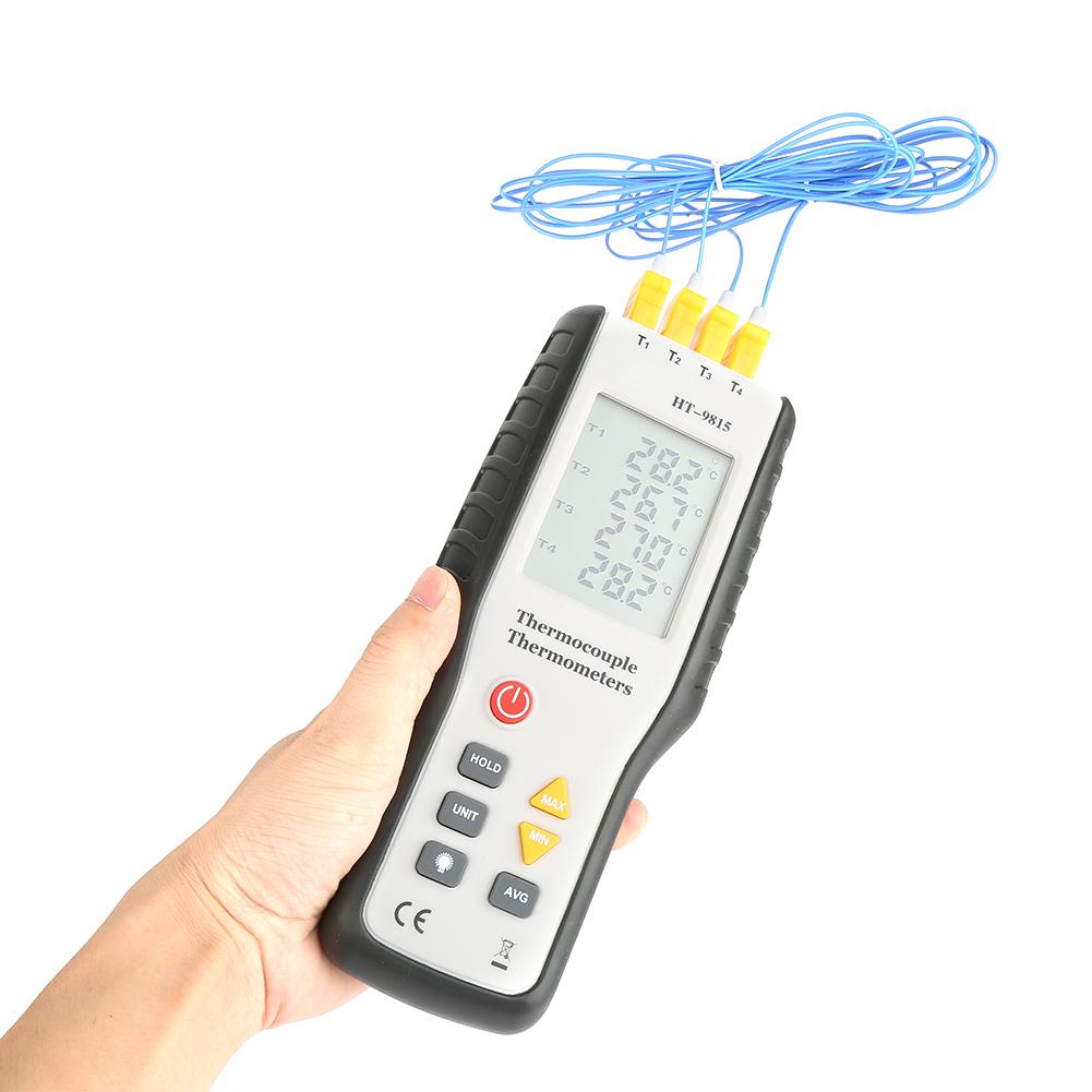 HT 9815 4 Channel K Type Digital Thermocouple Sensor Thermometer