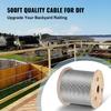 T316 Stainless Steel Cable 1/8" 7x7 Steel Wire Rope Cable 500FT Cable Railing Transport Wire Rope Cable for Railing Decking DIY Balustrade