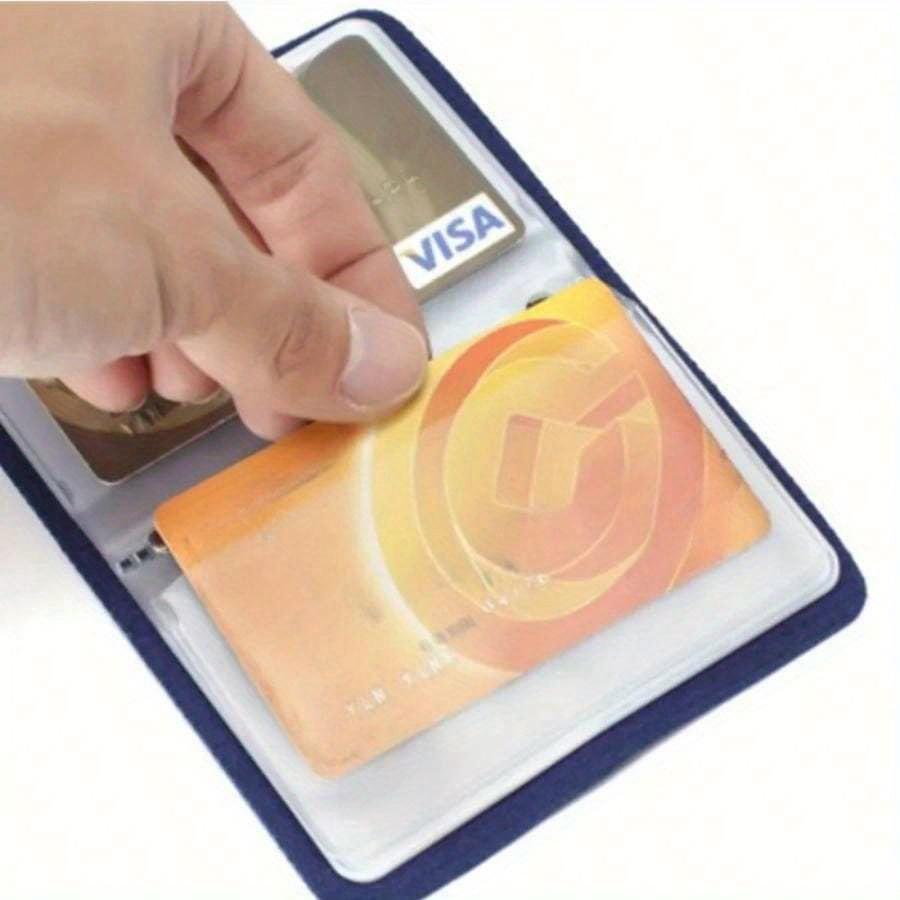 Business Card Holder Anti-Theft ID Credit Card Holder Fashion Women's 24 Cards Slim PU Leather Pocket Case Coin Purse Wallet for Women Card