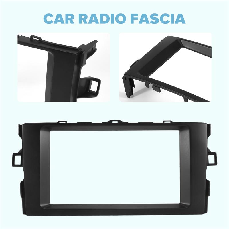 2Din Car Fascia For Toyota Auris 2006-2012 Stereo Fascias Panel Dash Mount Tallation Car DVD Frame Kit In-Dash