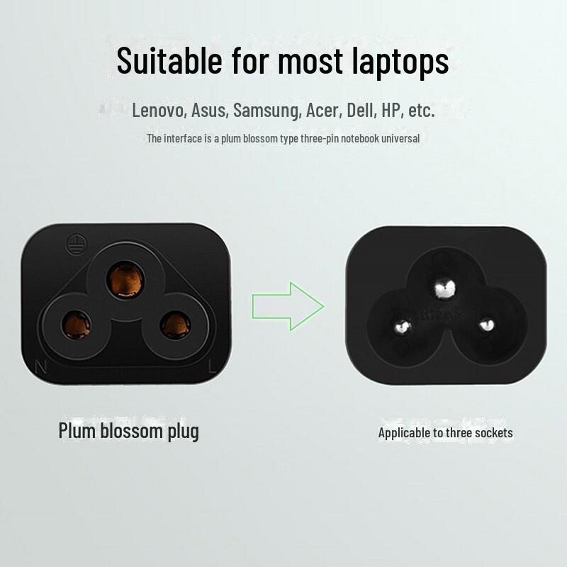 Kabel nabíječky notebooku Greenlink s 3 otvory pro počítače Lenovo, Asus, Dell