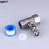 1 Set Tap Tee B Cold Hot Water Pipes Home Accessories 1/2" To 1/4"3/8" With Shut-Off Ball Valve RO Feed Water Adapter