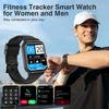 Men's/Women's Smart Watch, QTLLBT Heart Rate, Sleep Monitoring, Waterproof Smart Watch, Pedometer, with Wireless Call and Message Reminder