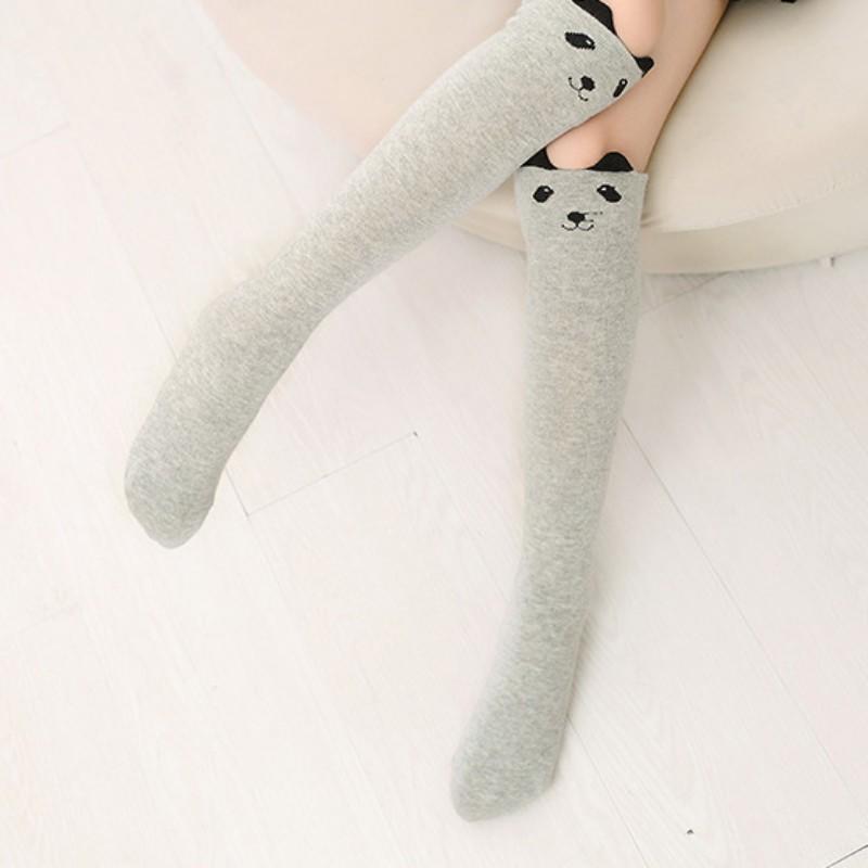 

Детские носки из чесаного хлопка, детские носки до колена, носки с лисой лисой one size