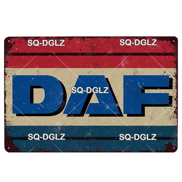 DAF Metal Sign Vintage Plaque Truck Tin Sign Wall Decor For Bar Pub Metal Crafts Retro Party Poster Gift Custom Wholesale