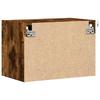Wall Mounted Nightstands with LED Lights 2 pcs Smoked Oak