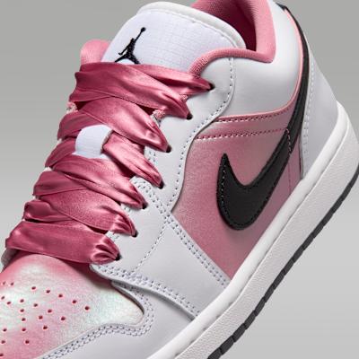 Women's Sneakers Wmns Air Jordan 1 Low SE 'Black White Desert Berry'
