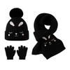Winter Gift Set for Boys Girls Hat Gloves Scarf Kids, Warm Knitted Pompom Hat, Cute And Kids Bunny Embroidery, Cozy Ages 2 to 6