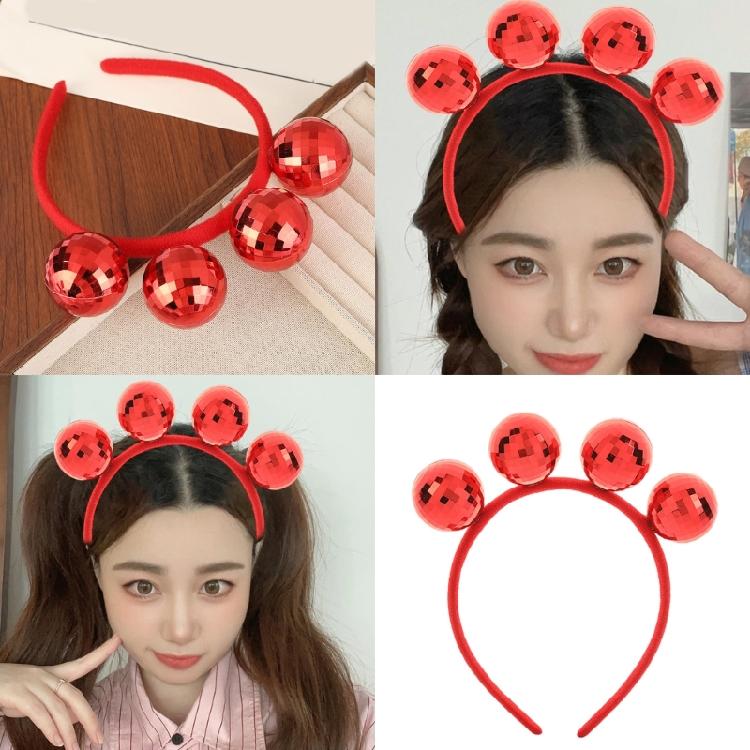 Glitzerndes Discokugel-Haarband, Disco-Haarband, Vintage-Disco-Outfits der 70er Jahre, glänzende Haaraccessoires für Kinder, Geschenkidee