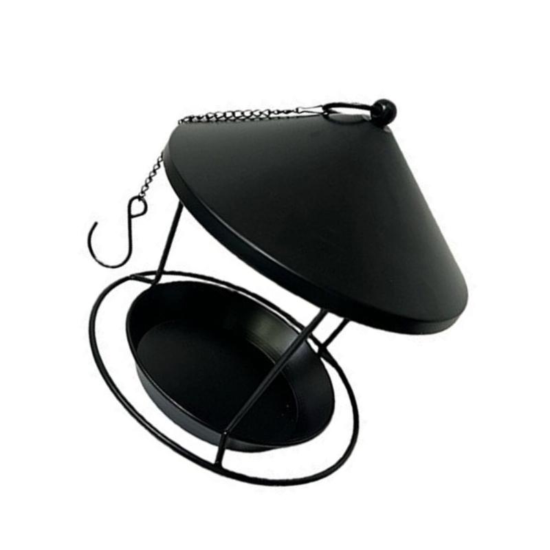 Rings Iron Hanging Bird Feeder For Garden Art Providing Simple Setups And High Capacity Bird Feeding HX6C