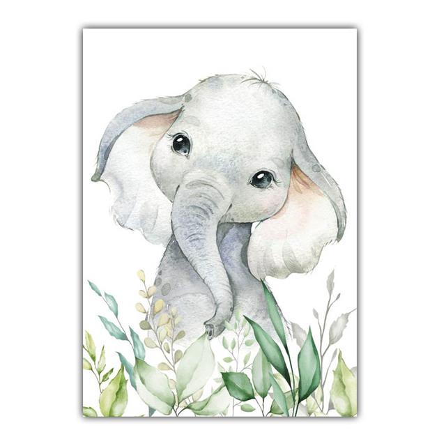 Graffiti Art Animal Canvas Painting Funny Pony Elephant Tiger Wall Art Poster Living Room Bedroom Home Decoration Mural No Frame
