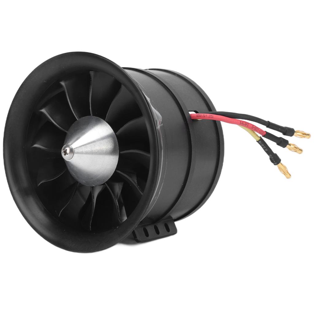 QX Motor 90mm EDF Set 1200KV Brushless Motor with 12 Blade Ducted Fan for RC Airplane