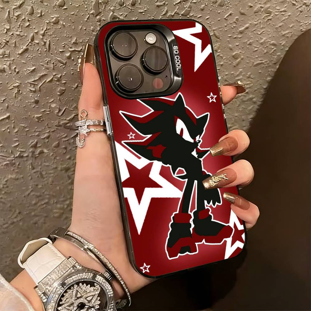

S-Shadow S-Sonic Phone Case For iPhone 17,16,15,14,13,12,11 Plus,Pro Max,XS,Colorful Silver Black Cover iPhone14Pro