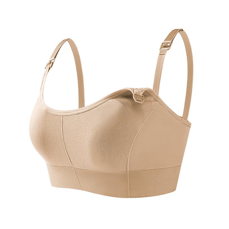 Seamless Wire-Free Nursing Bra: Comfortable U-Back Maternity Breastfeeding Bra with No Chest Pad.